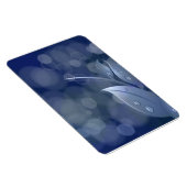 青《写真》ぼけ味葉 マグネット (右側)