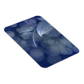 青《写真》ぼけ味葉 マグネット (右側)