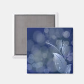 青《写真》ぼけ味葉 マグネット (正面/裏面)