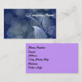 青《写真》ぼけ味葉 名刺 (正面/裏面)