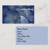 青《写真》ぼけ味葉 名刺 (正面/裏面)