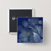 青《写真》ぼけ味葉 缶バッジ (正面&裏面)