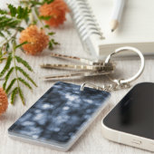 青《写真》ぼけ味 キーホルダー (正面右)