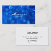 青《写真》ぼけ味 名刺 (正面/裏面)