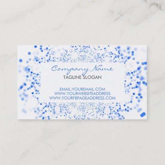 青《写真》ぼけ味 名刺 (裏面)