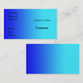 青 名刺 (正面/裏面)