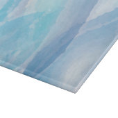 青、抽象芸術、カッコいい水彩画 カッティングボード (角)