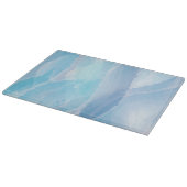 青、抽象芸術、カッコいい水彩画 カッティングボード (角)