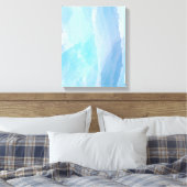 青、抽象芸術、カッコいい水彩画 キャンバスプリント (インサイチュ (寝室))