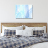 青、抽象芸術、カッコいい水彩画 キャンバスプリント (インサイチュ (寝室))