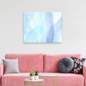 青、抽象芸術、カッコいい水彩画 キャンバスプリント (インサイチュ (リビング))