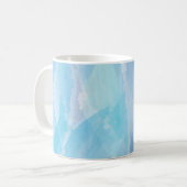 青、抽象芸術、カッコいい水彩画 コーヒーマグカップ (正面左)