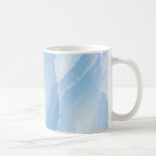 青、抽象芸術、カッコいい水彩画 コーヒーマグカップ