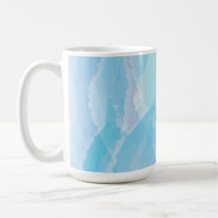 青、抽象芸術、カッコいい水彩画 コーヒーマグカップ