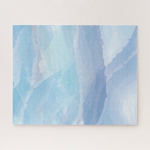 青、抽象芸術、カッコいい水彩画 ジグソーパズル