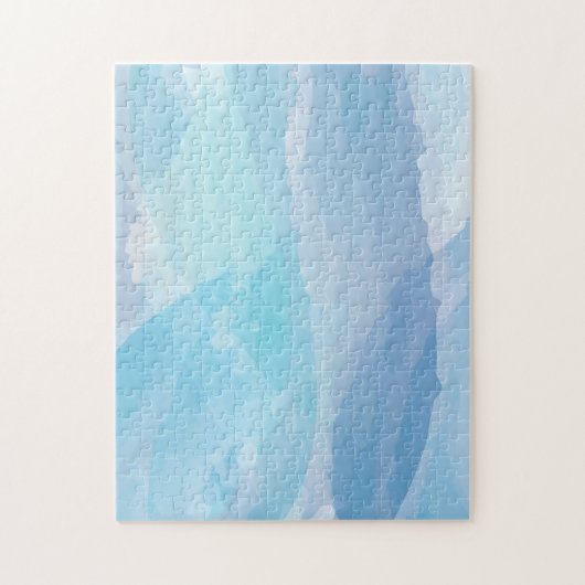 青、抽象芸術、カッコいい水彩画 ジグソーパズル (縦)