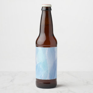 青、抽象芸術、カッコいい水彩画 ビールラベル