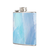 青、抽象芸術、カッコいい水彩画 フラスク (左)