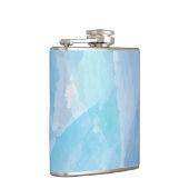 青、抽象芸術、カッコいい水彩画 フラスク (右)