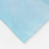 青、抽象芸術、カッコいい水彩画 フリースブランケット (角)