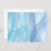 青、抽象芸術、カッコいい水彩画 ポストカード (正面/裏面)