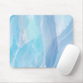青、抽象芸術、カッコいい水彩画 マウスパッド (マウス)