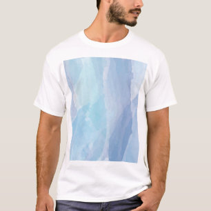青、抽象芸術、カッコいい水彩画 Tシャツ