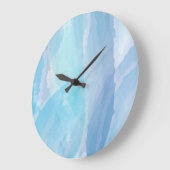 青、抽象芸術、水カッコいい彩ブラシストロークアート ラージ壁時計 (傾斜)