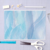 青、抽象芸術、水カッコいい彩ブラシストロークアート 薄葉紙 (クラフト)