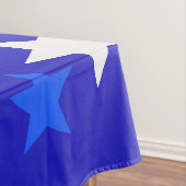 青、星の赤と白パターン テーブルクロス (インサイチュ)