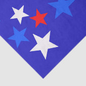 青、星の赤と白パターン 薄葉紙 (詳細)