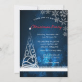青、木、紙吹雪の企業クリスマスパーティー 招待状 (正面)
