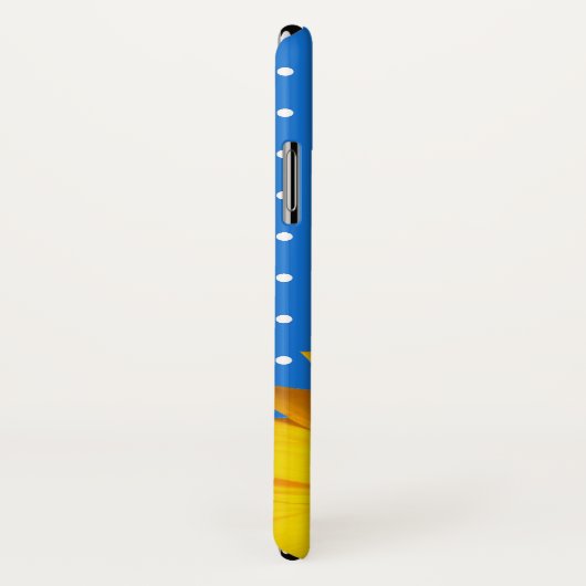 青(水玉模様付)、ひまわりiPhone Xケース Case-Mate iPhoneケース (裏面/右)