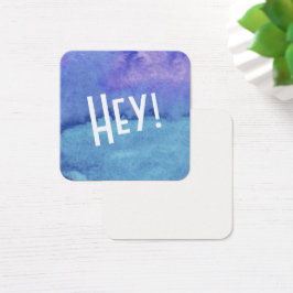 青、水、紫色の水彩画との"ちょっと!" ノート