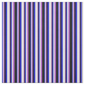 青、淡いシアン、蘭と黒のストライプ ファブリック (見本)