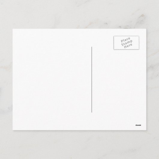 青/灰のルーストック ストライプ フォト ポストカード (裏面)