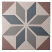 青、灰色、土色のダイヤモンドタイル タイル (正面)