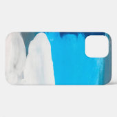 青、灰色、白の抽象芸術ア絵画ートの背景 Case-Mate iPhoneケース (裏面 (横))