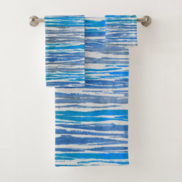 青、灰色、白の色グラデーション色 バスタオルセット