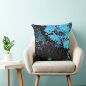 青、灰色、紫の大理石抽象芸術 クッション (椅子)