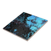 青、灰色、紫の大理石抽象芸術 タイル (側面)