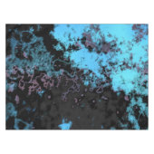 青、灰色、紫の大理石抽象芸術 テーブルクロス (正面(横))