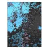 青、灰色、紫の大理石抽象芸術 テーブルクロス (正面)