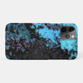 青、灰色、紫の大理石抽象芸術 Case-Mate iPhoneケース (裏面(横))