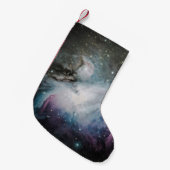 青、灰色、紫星雲 スモールクリスマスストッキング (正面 (吊り時))
