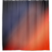 青、灰色、赤のグラデーションシャワグラデーションーカーテン シャワーカーテン (正面)