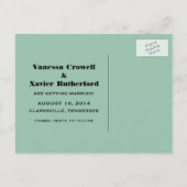 青/玉ファンシーアールデコ日付はがきを保存 案内ポストカード (裏面)