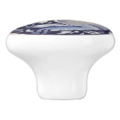 青&白うさぎバニードロワープルノブDedham セラミックノブ (側面)