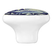 青&白うさぎバニードロワープルノブDedham セラミックノブ (側面)