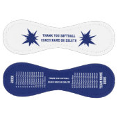 青、白のソフトボパーソナライズされたールのコーチの贈り物 ソフトボール (パネル)